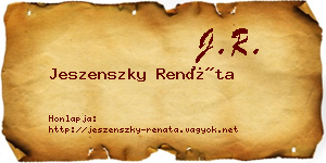 Jeszenszky Renáta névjegykártya