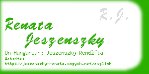 renata jeszenszky business card